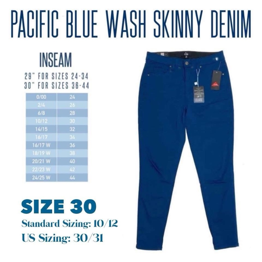 LuLaRoe Pacific Blue Skinny Jeans